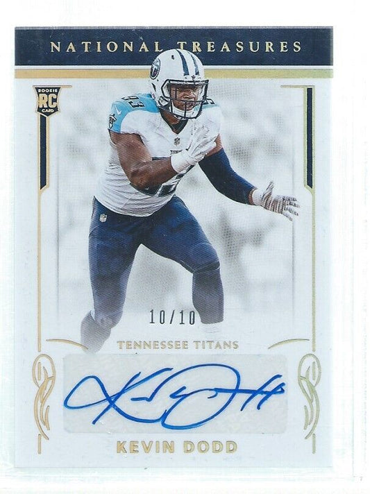 KEVIN DODD 2016 PANINI NATIONAL TREASURES GOLD AUTO RC #D 10/10