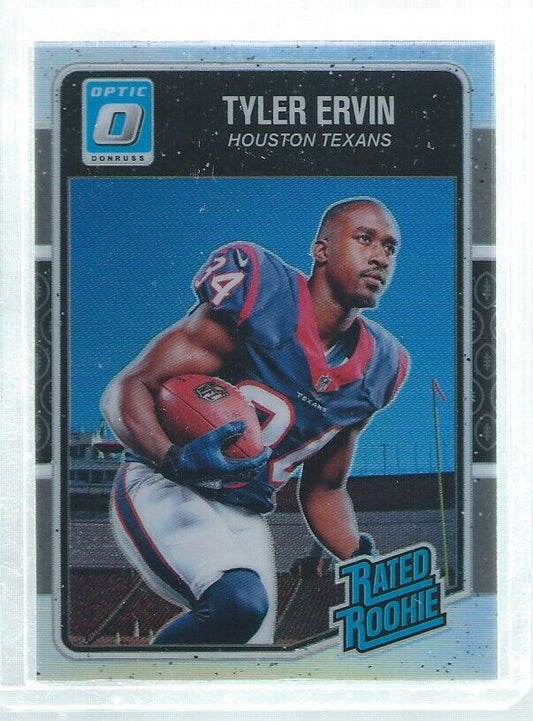TYLER ERVIN 2016 DONRUSS OPTIC RATED ROOKIE SILVER HOLO RC #198