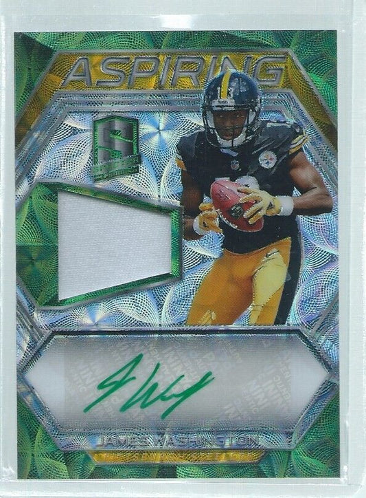 JAMES WASHINGTON 2018 PANINI SPECTRA GREEN ASPIRING JERSEY AUTO RC #D 25/50