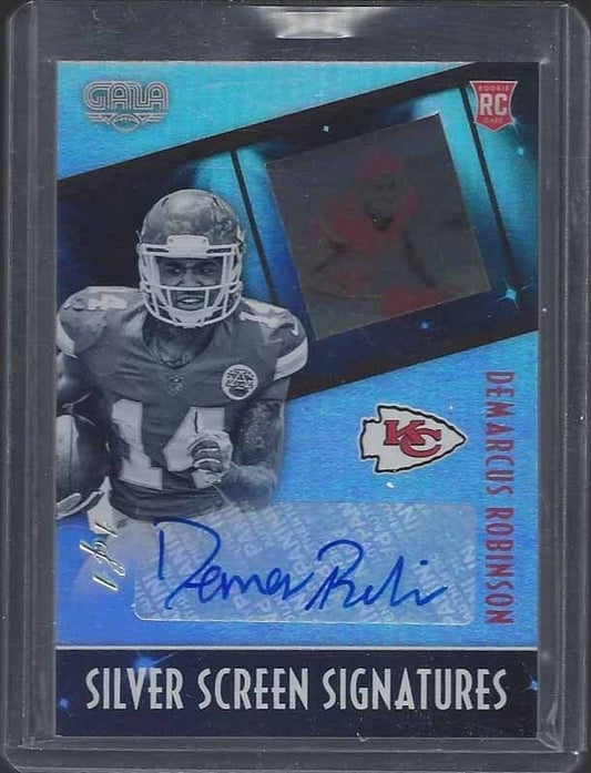 DEMARCUS ROBINSON 2016 GALA SILVER SCREEN SIGS BLACK ROOKIE AUTO RC TRUE #D 1/1
