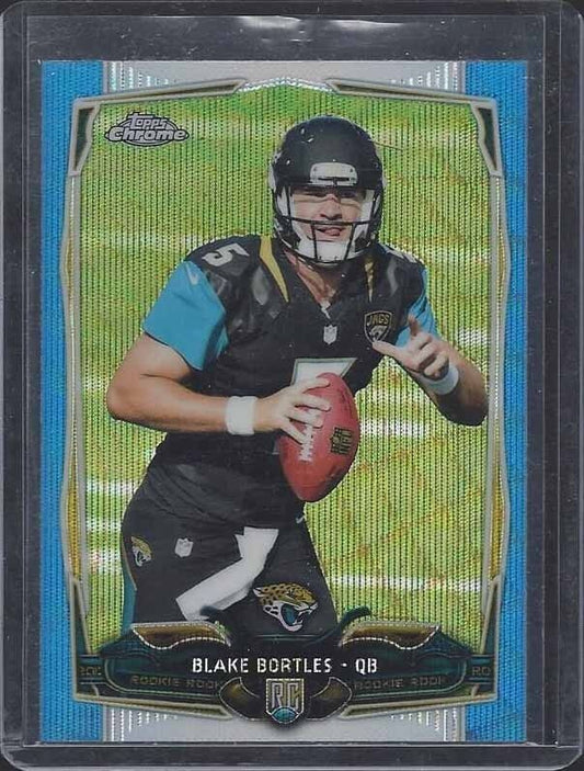 BLAKE BORTLES 2014 TOPPS CHROME BLUE WAVE REFRACTOR JAGUARS ROOKIE RC #187
