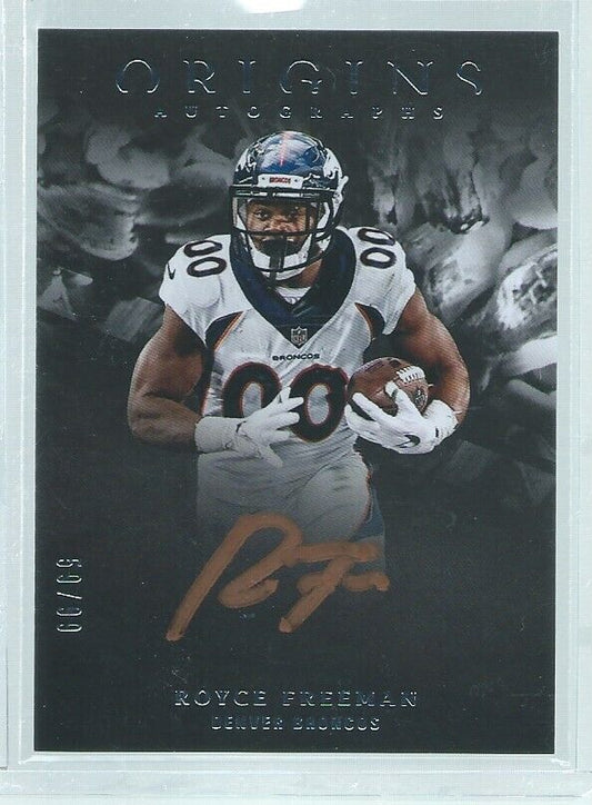 ROYCE FREEMAN 2018 PANINI ORIGINS ON CARD AUTO RC #D 59/99