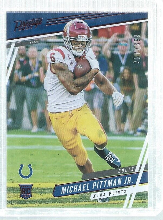 MICHAEL PITTMAN JR 2020 PRESTIGE XTRA POINTS RED ROOKIE RC #D 267/399