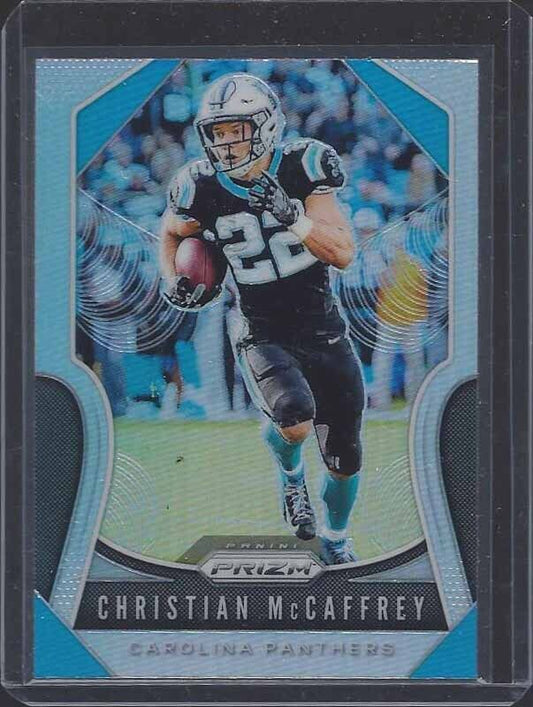 CHRISTIAN MCCAFFREY 2019 PANINI PRIZM SILVER PRIZM SSP #179