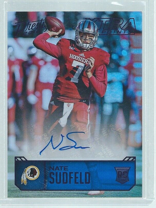 NATE SUDFELD 2016 PANINI PRESTIGE XTRA POINTS AUTO PURPLE RC #D 55/100