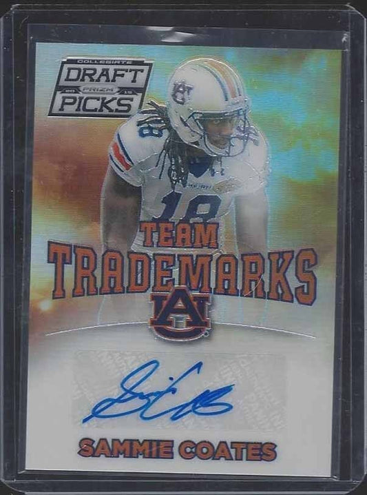 SAMMIE COATES 2015 PANINI PRIZM DRAFT PICKS TEAM TRADEMARKS PRIZM SP AUTO RC #38