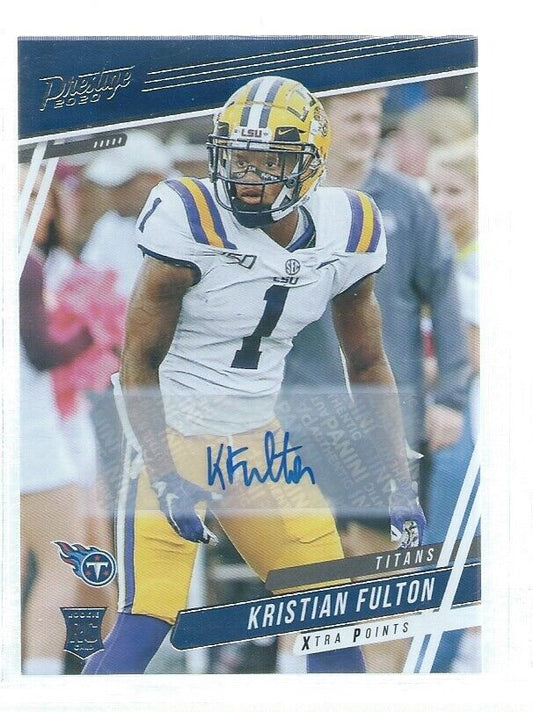 KRISTIAN FULTON 2020 PANINI PRESTIGE XTRA POINTS AUTO RC #275