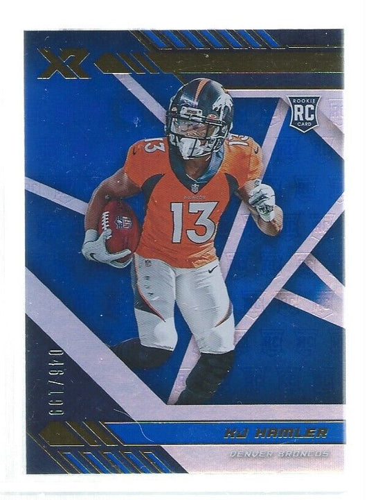 KJ HAMLER 2020 PANINI XR BLUE ROOKIES RC #D 46/199