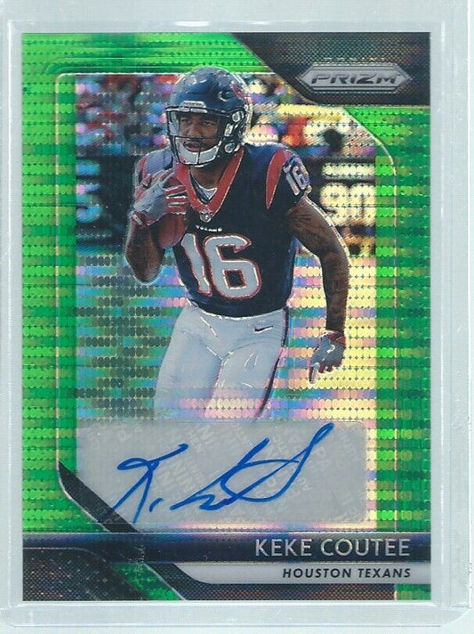 KEKE COUTEE 2018 PANINI PRIZM AUTO GREEN PULSAR PRIZMS RC