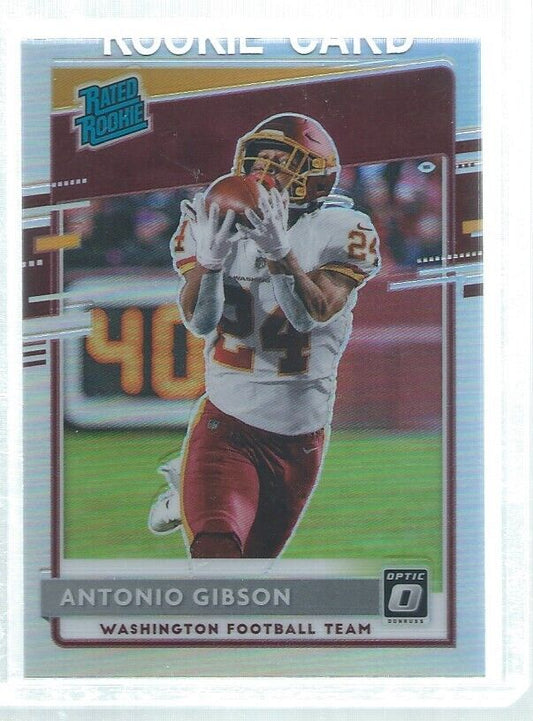 ANTONIO GIBSON 2020 DONRUSS OPTIC RATED ROOKIE SILVER HOLO RC #185