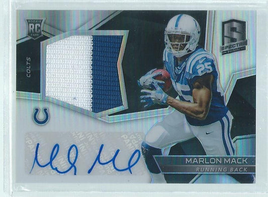 MARLON MACK 2017 PANINI SPECTRA PRIZM 2 COLOR PATCH AUTO RC #D 97/99