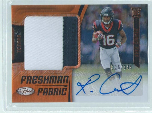 KEKE COUTEE 2018 CERTIFIED FRESHMAN 3 COLOR PATCH AUTO ORANGE RC #D 325/349