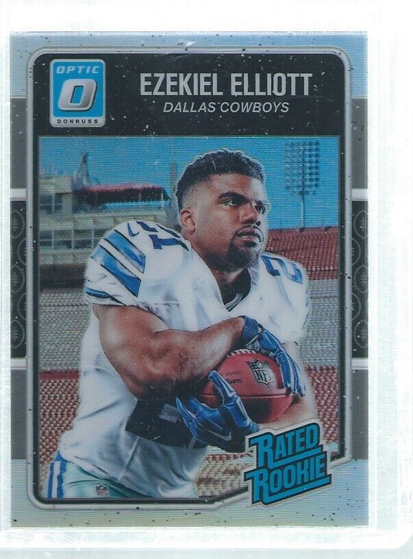 EZEKIEL ELLIOTT 2016 DONRUSS OPTIC RATED ROOKIE SILVER HOLO RC #168