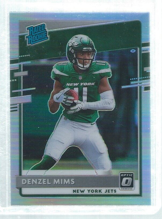 DENZEL MIMS 2020 DONRUSS OPTIC RATED ROOKIE SILVER HOLO RC #175