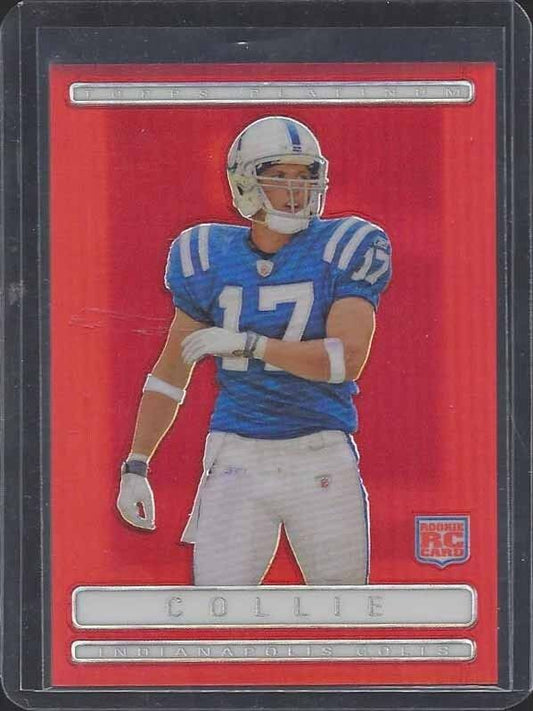 AUSTIN COLLIE 2009 TOPPS PLATINUM COLTS ROOKIE RED REFRACTOR RC #D 15/25