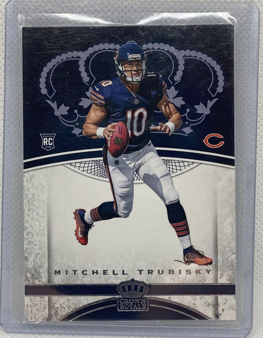 MITCHELL TRUBISKY 2017 PANINI CROWN ROYALE TRUE ROOKIE RC #82