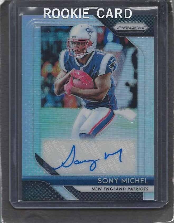 SONY MICHEL 2018 PANINI PRIZM SILVER PRIZMS PATRIOTS ROOKIE AUTO RC