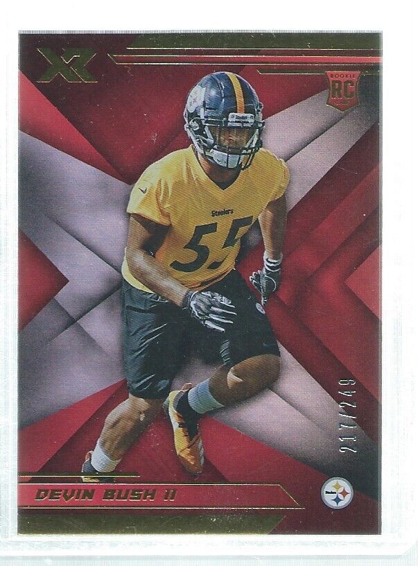 DEVIN BUSH II 2019 PANINI XR RED ROOKIES RC #D 217/249
