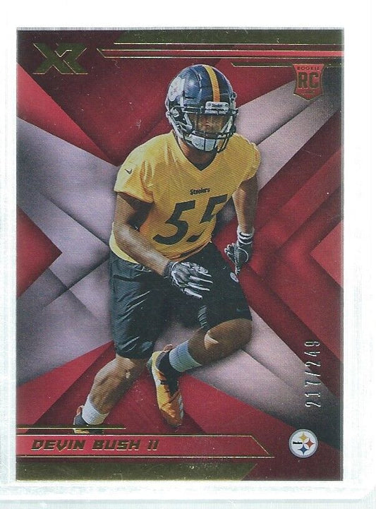 DEVIN BUSH II 2019 PANINI XR RED ROOKIES RC #D 217/249