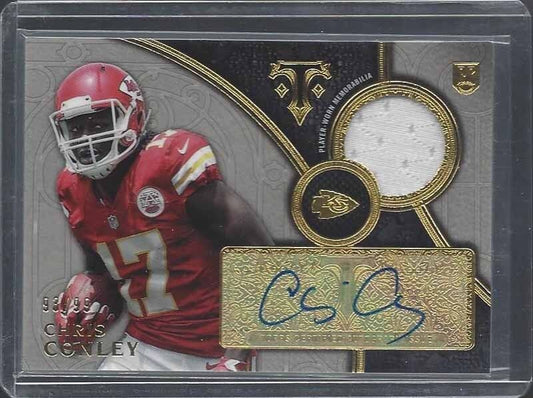 CHRIS CONLEY 2015 TOPPS TRIPLE THREADS CHIEFS ROOKIE JERSEY AUTO RC #D 93/99