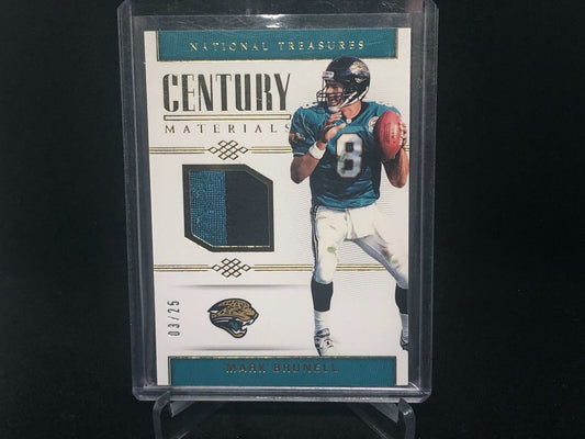 MARK BRUNELL 2017 NATIONAL TREASURES CENTURY MATERIALS GM USED 2 CLR PATCH 3/25