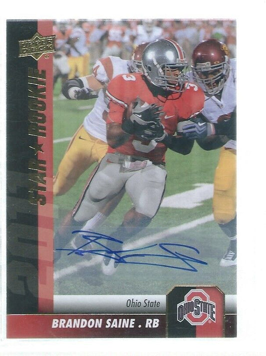 BRANDON SAINE 2011 UD UPPER DECK STAR ROOKIE OHIO STATE AUTO RC #116