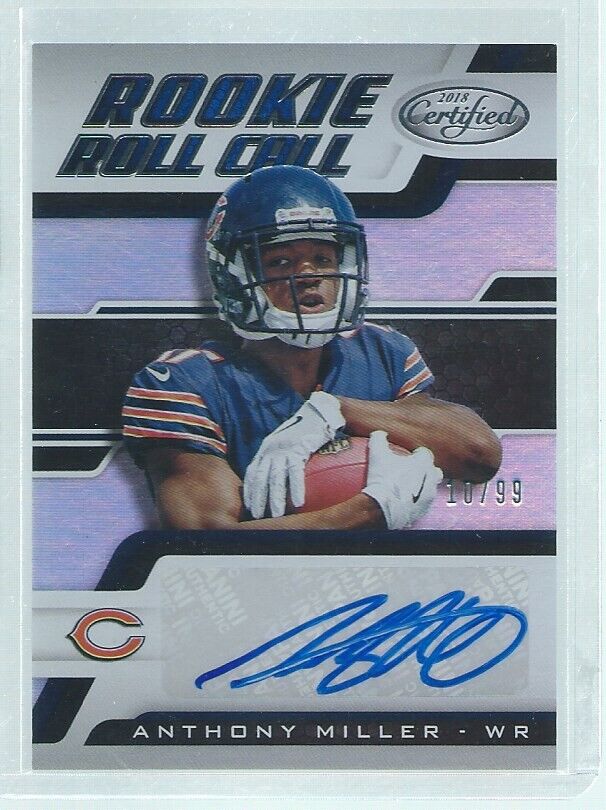 ANTHONY MILLER 2018 PANINI CERTIFIED ROOKIE ROLL CALL ON CARD AUTO RC #D 10/99