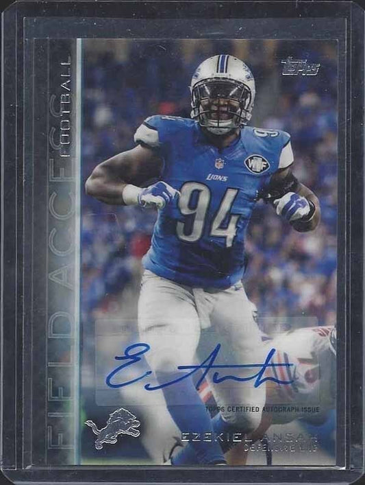 EZEKIEL ANSAH 2015 TOPPS FIELD ACCESS LIONS AUTO #194