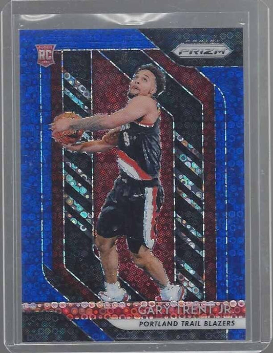 1/1 GARY TRENT JR 2018-19 PANINI PRIZM BLUE FAST BREAK PRIZMS RC #D 2/175 Jsy #2