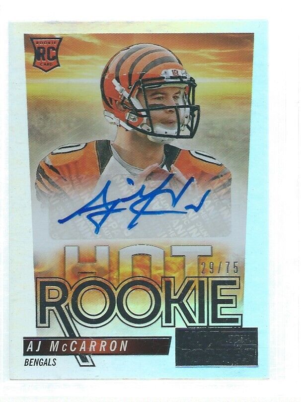 AJ MCARRON 2014 PANINI SCORE HOT ROOKIE AUTO RC #D 29/75