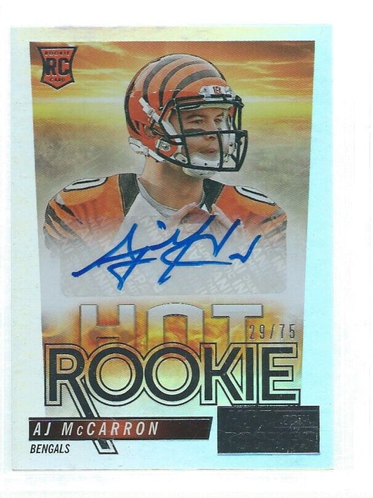 AJ MCARRON 2014 PANINI SCORE HOT ROOKIE AUTO RC #D 29/75