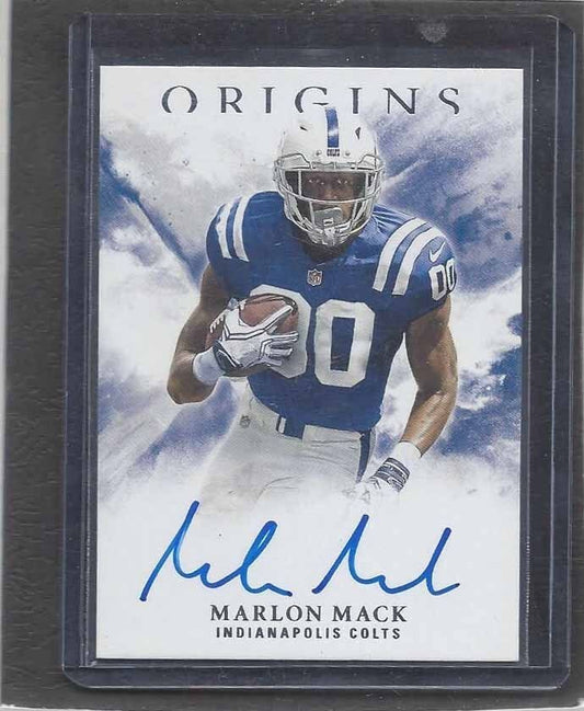 MARLON MACK 2017 PANINI ORIGINS COLTS ON CARD ROOKIE AUTO RC