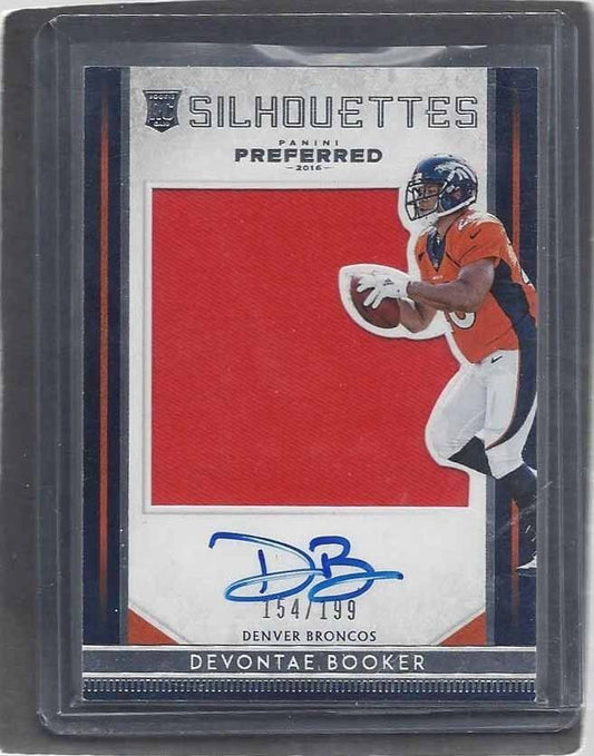 DEVONTAE BOOKER 2016 PREFERRED CROWN ROYALE SILHOUETTE JUMBO JERSEY AUTO RC /199