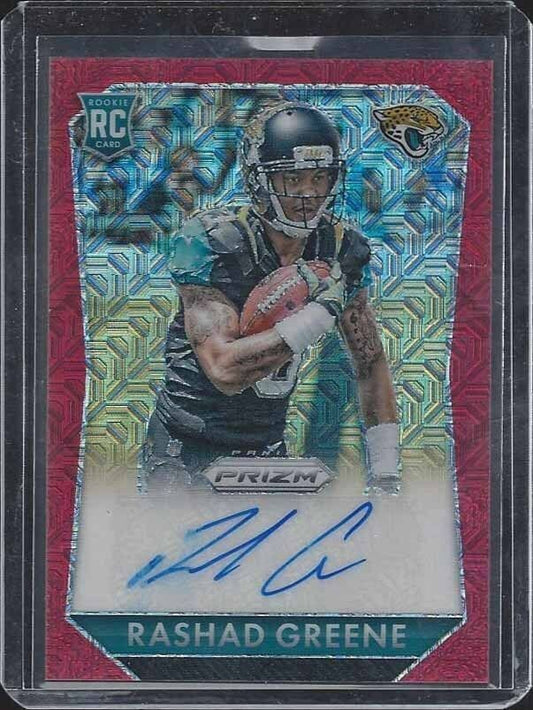 RASHAD GREENE 2015 PANINI PRIZM RED MOJO PRIZMS JAGUARS ROOKIE AUTO RC #D 10/60