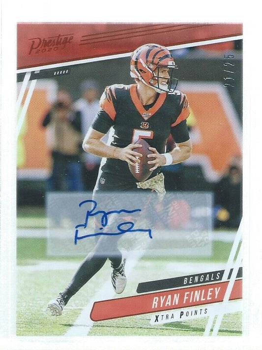 RYAN FINLEY 2020 PANINI PRESTIGE XTRA POINTS AUTO ORANGE #D 21/25