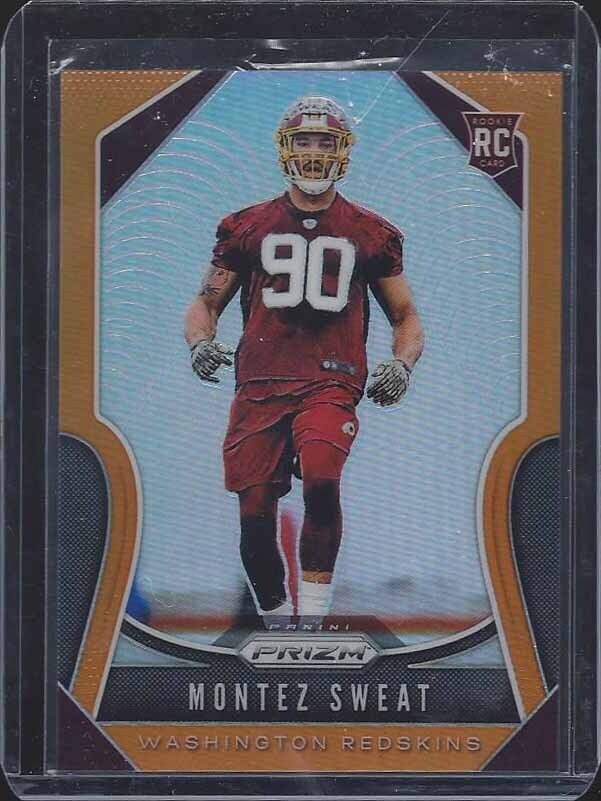 MONTEZ SWEAT 2019 PANINI PRIZM ORANGE ROOKIE PRIZMS RC #D 132/249