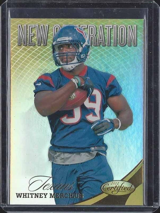 WHITNEY MERCILUS 2012 CERTIFIED NEW GENERATION GOLD TEXANS ROOKIE RC #D 20/25