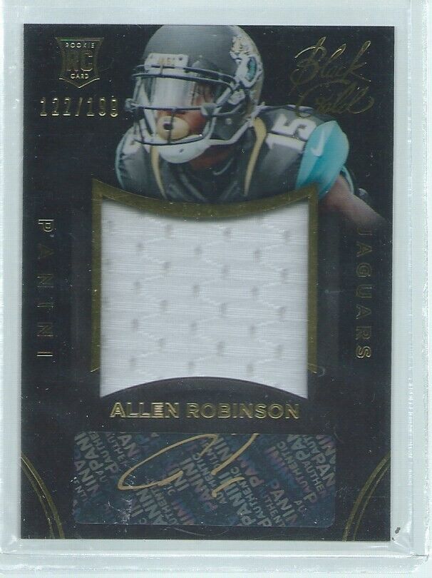 ALLEN ROBINSON 2014 PANINI BLACK GOLD JERSEY AUTO RC #D /199