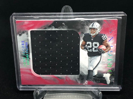 JOSH JACOBS 2019 PANINI ORIGINS RED ROOKIE JUMBO JERSEY RC #D 30/99