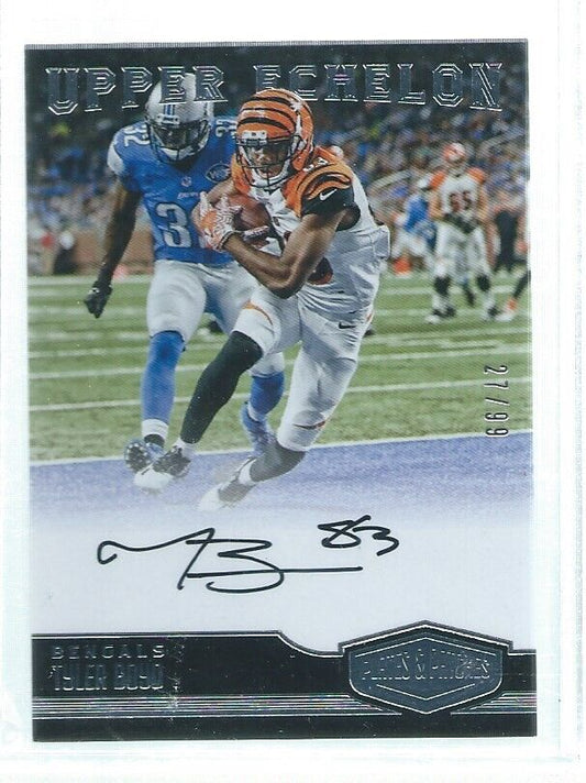 TYLER BOYD 2016 PANINI PLATES & PATCHES UPPER ECHELON ON CARD AUTO RC #D /99