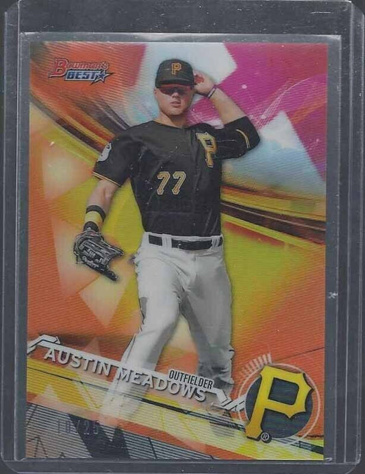 AUSTIN MEADOWS 2017 BOWMANS BEST ORANGE REFRACTOR PROSPECT #D 10/25