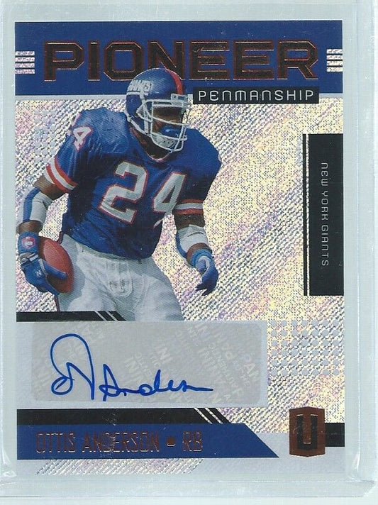 OTTIS ANDERSON 2018 PANINI UNPARALLELED PIONEER PENMANSHIP AUTO #D 111/199