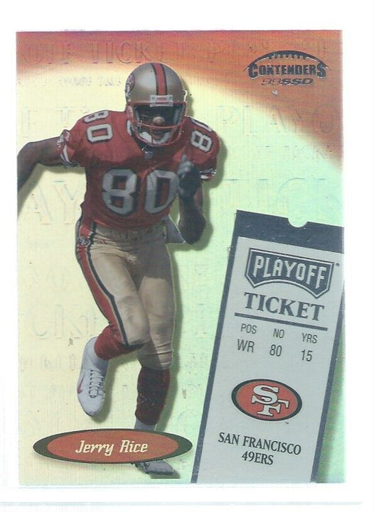 JERRY RICE 1999 CONTENDERS PLAYOFF TICKET #188
