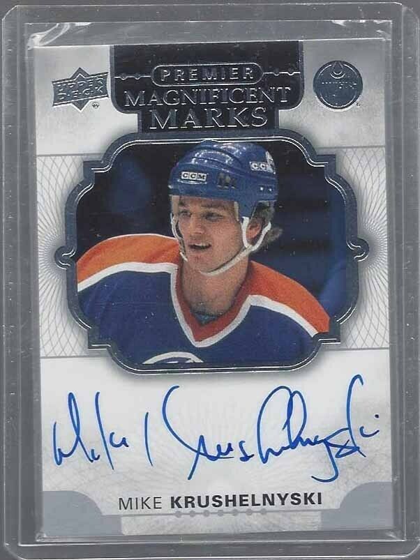 MIKE KRUSHELNYSKI 2017-18 PREMIER MAGNIFICENT MARKS ON CARD AUTO