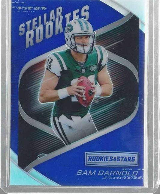 SAM DARNOLD 2018 ROOKIES & STARS STELLAR ROOKIES BLUE PRIZM RC #3