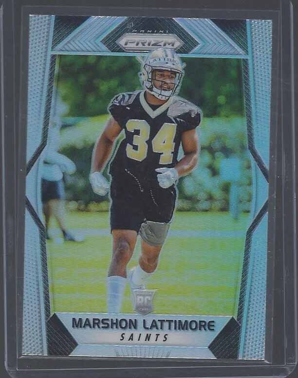 MARSHON LATTIMORE 2017 PANINI PRIZM SILVER ROOKIE PRIZMS TRUE RC #272