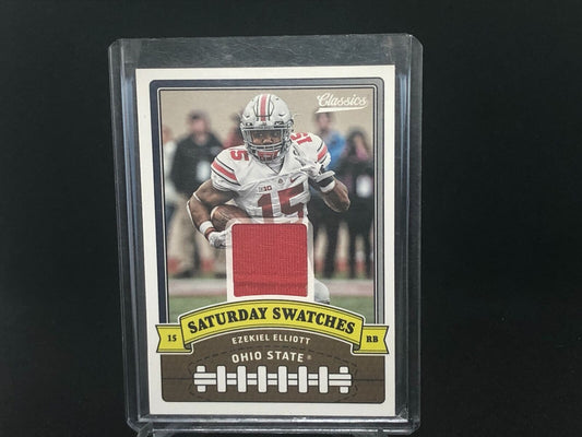 EZEKIEL ELLIOT 2018 PANINI CLASSICS SATURDAY SWATCHES JERSEY #10