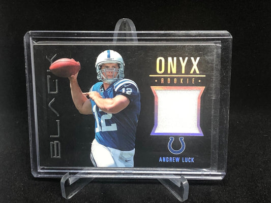 ANDREW LUCK 2012 PANINI BLACK ONYX ROOKIE PREMIERE JERSEY RC #D 94/299