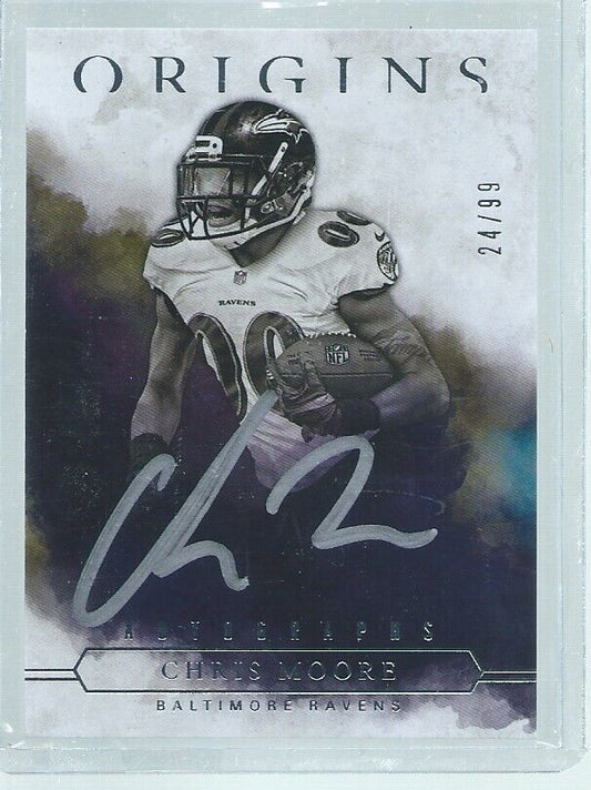 CHRIS MOORE 2016 PANINI ORIGINS ON CARD AUTO #D 24/99