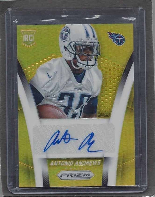 ANTONIO ANDREWS 2014 PANINI PRIZM GOLD PRIZMS ROOKIE AUTO RC #D 2/10
